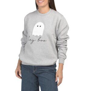 PACIFIC & CO Pink Hey Boo Crew Neck Sweatshirt